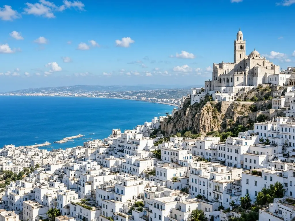 Casbah of Algiers and the bay