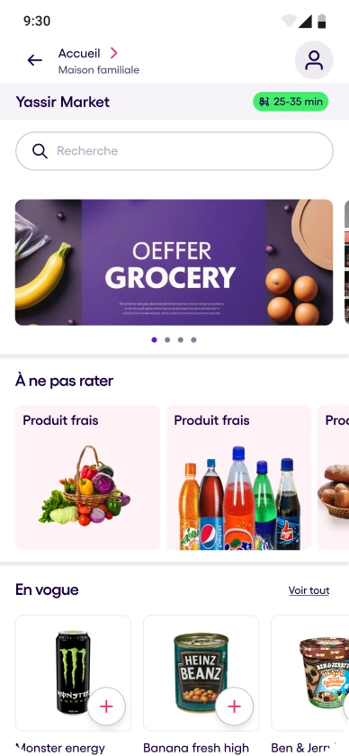 Order grocery process step 1