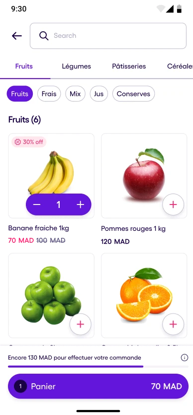 Order grocery process step 2
