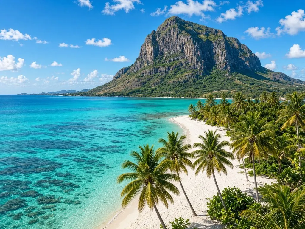 Le Morne and turquoise lagoon, Mauritius