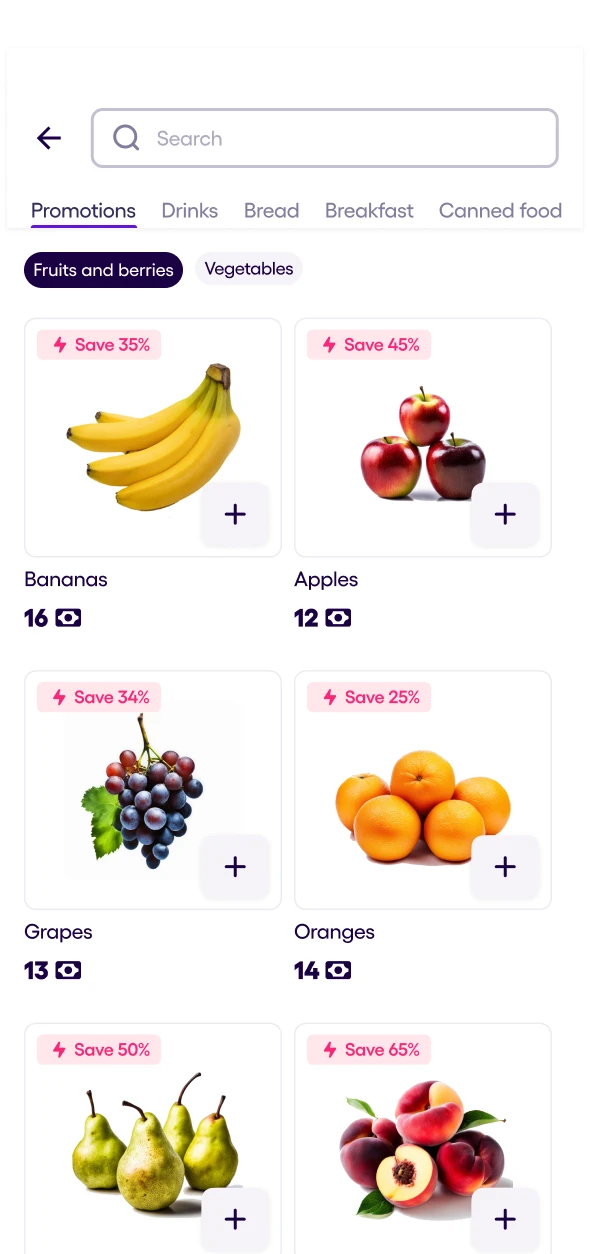Order grocery process step 2
