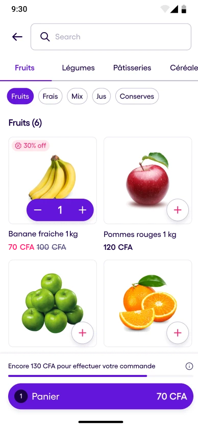 Order grocery process step 2