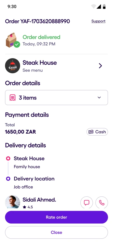 Order grocery process step 4