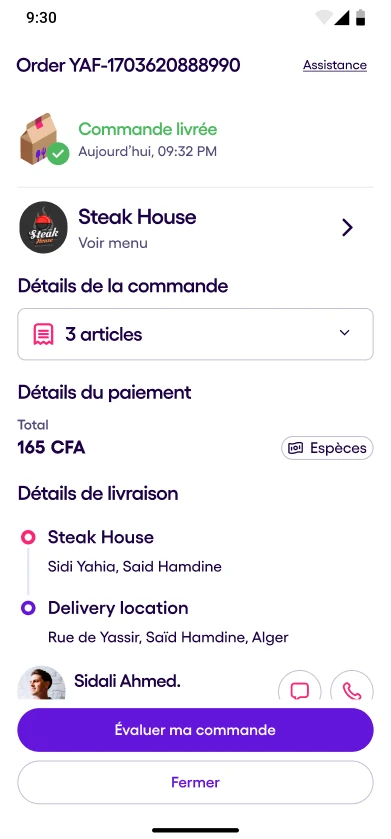 Order grocery process step 4